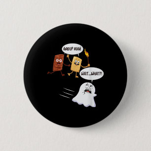 Funny Halloween Camping Smores Smores Marshmallow 2 Inch Round Button