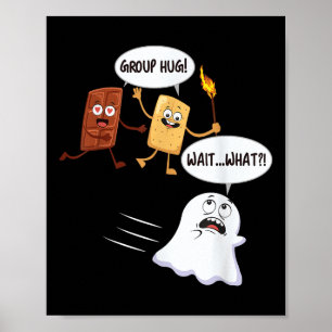 Funny Halloween Camping Smores Smores Marshmallow Poster