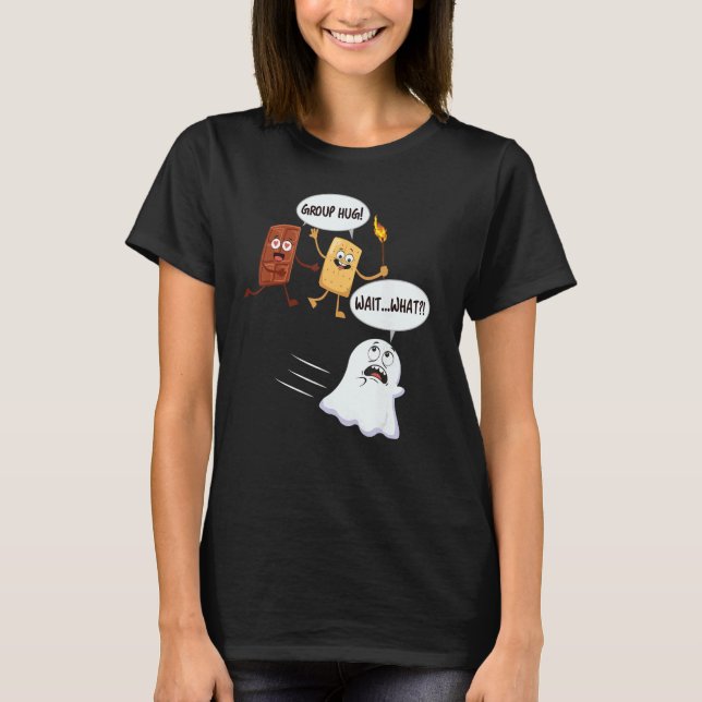 Funny Halloween Camping Smores S'mores Marshmallow T-Shirt (Front)
