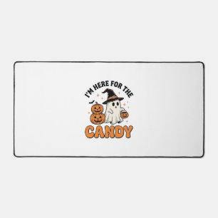 Funny Halloween Candy Ghost Pumpkin Vintage Design Desk Mat