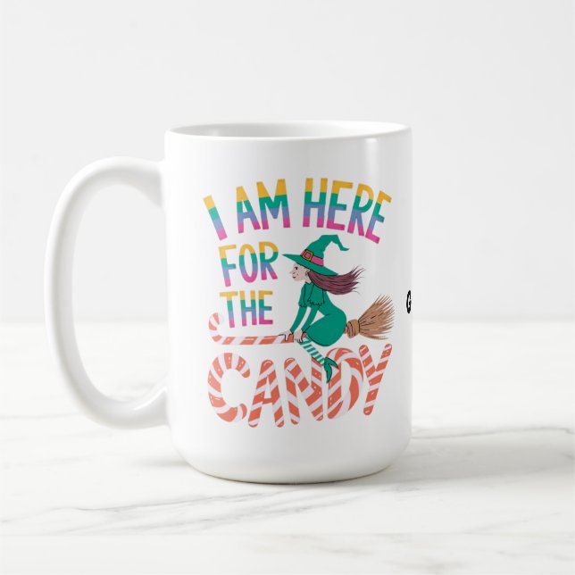 Funny Halloween Candy Lover Witch Cute  Coffee Mug (Left)
