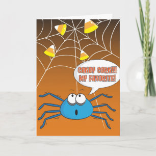 Funny Halloween Carte de voeux avec Spider