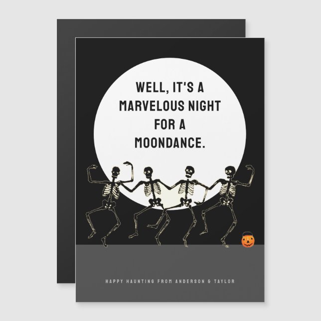 Funny Halloween carte magnétique (Devant / Derrière)