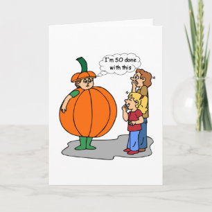 Funny Halloween cartoon Card