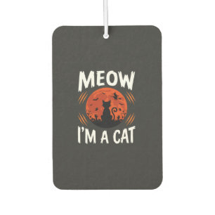 Funny Halloween Cat Moon Silhouette Graphic Air Freshener