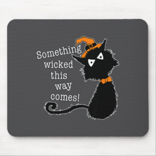 Funny Halloween Cat - Shakespeare Macbeth Quote Mouse Pad
