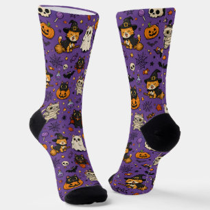 Funny Halloween Cat Socks Gift for Cat Mom
