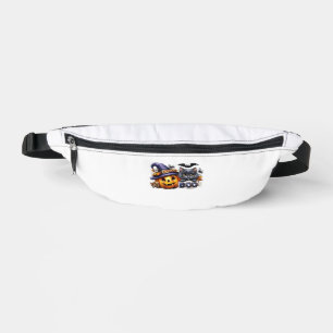Funny Halloween Cat Sticker  Witch Hat, Pumpkin an Fanny Pack