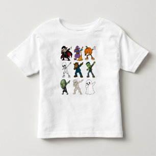 Funny Halloween Characters Dabbing Toddler T-shirt