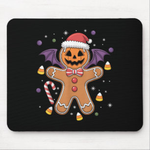 Funny Halloween Christmas Gingerbread Man Costume Mouse Pad