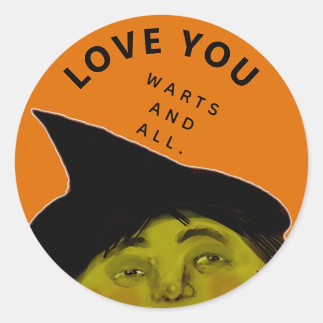 Funny Halloween Classic Round Sticker (Front)
