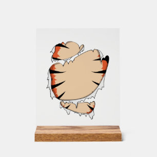 Funny Halloween Cool Funny Halloween For Tiger Acrylic Sign