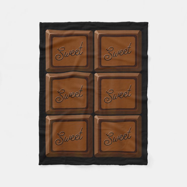 Funny Halloween Costume Chocolate Bar Fleece Blanket (Front)