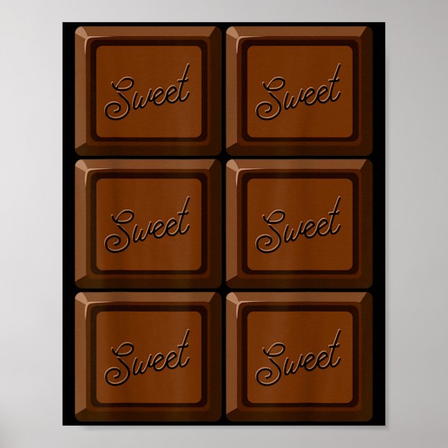 Funny Halloween Costume Chocolate Bar Poster (Front)