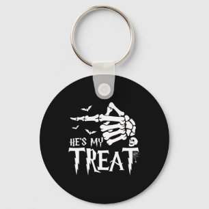 Funny Halloween Costume Couple Skeleton Matching S Keychain