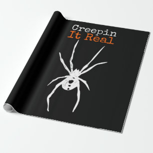 Funny Halloween Costume - Creepin It Real Spider Wrapping Paper