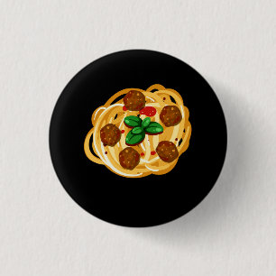 Funny Halloween Costume Food Spaghetti Meatballs S 1 Inch Round Button