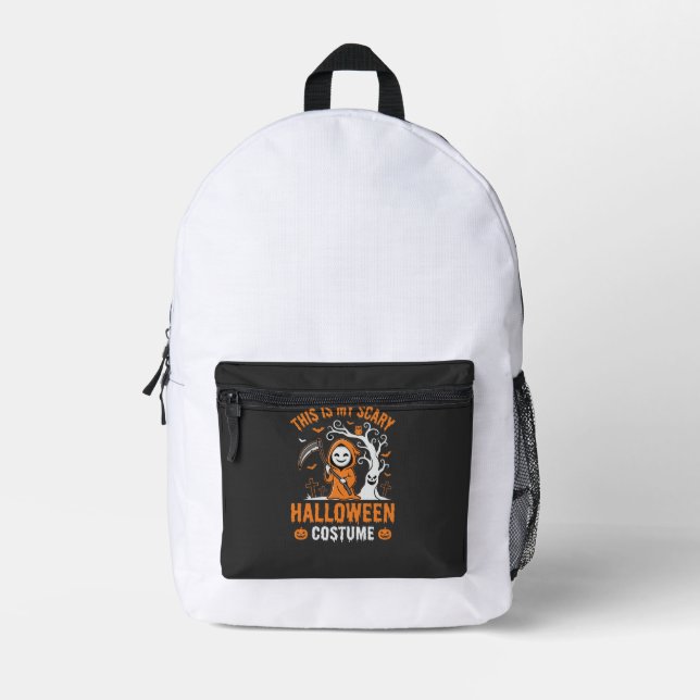 Funny Halloween Costume Grim Reaper Graveyard Desi Printed Backpack (Front)