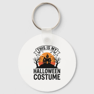 Funny Halloween Costume Haunted House Vintage Shir Keychain