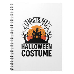 Funny Halloween Costume Haunted House Vintage Shir Notebook