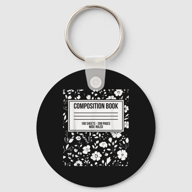 Funny Halloween Costume Journal Composition Notebo Keychain (Front)