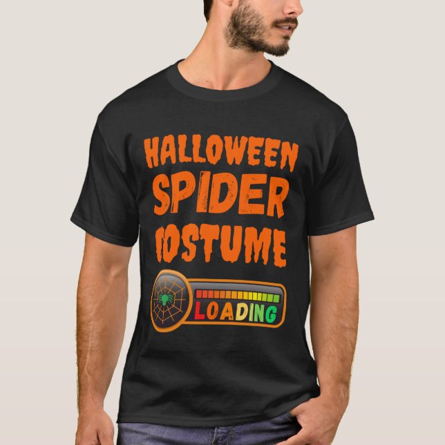 Funny Halloween Costume Loading Spider Mom Dad Boy T-Shirt (Front)