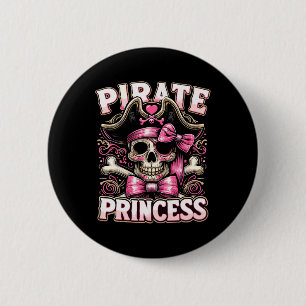 Funny Halloween Costume Pirate Princess Coquette B 2 Inch Round Button