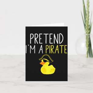 Funny Halloween Costume Pretend A Pirate Black Card