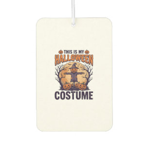 Funny Halloween Costume Pumpkin Witch Shirt Design Air Freshener