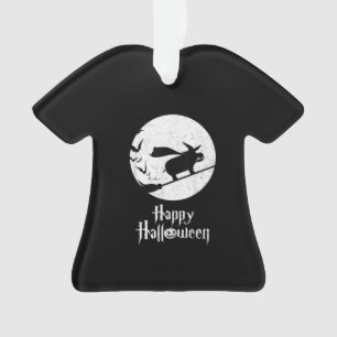 Funny Halloween Costume Witch Hippo Lover Gift Ornament