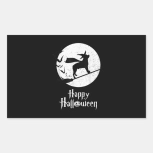 Funny Halloween Costume Witch Rottweiler Dog Lover Sticker