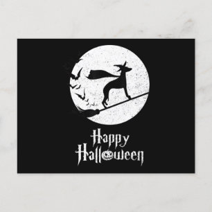 Funny Halloween Costume Witch WHIPPET Dog Lover Gi Holiday Postcard
