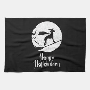 Funny Halloween Costume Witch WHIPPET Dog Lover Gi Kitchen Towel