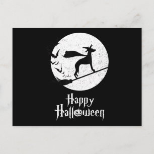Funny Halloween Costume Witch WHIPPET Dog Lover Gi Postcard
