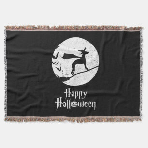 Funny Halloween Costume Witch WHIPPET Dog Lover Gi Throw Blanket