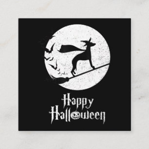 Funny Halloween Costume Witch WHIPPET Dog Lover Square Business Card