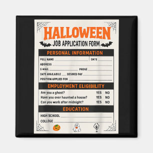 Funny Halloween Costumes Job Application Costume Magnet