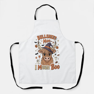 Funny Halloween Cow Bullsheet I Mean Apron