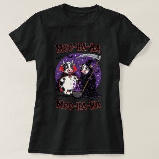 Funny Halloween Cow Vampire and Reaper Tee