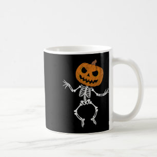 Funny Halloween Cute Skeleton Pumpkin Skull Dabbin Coffee Mug