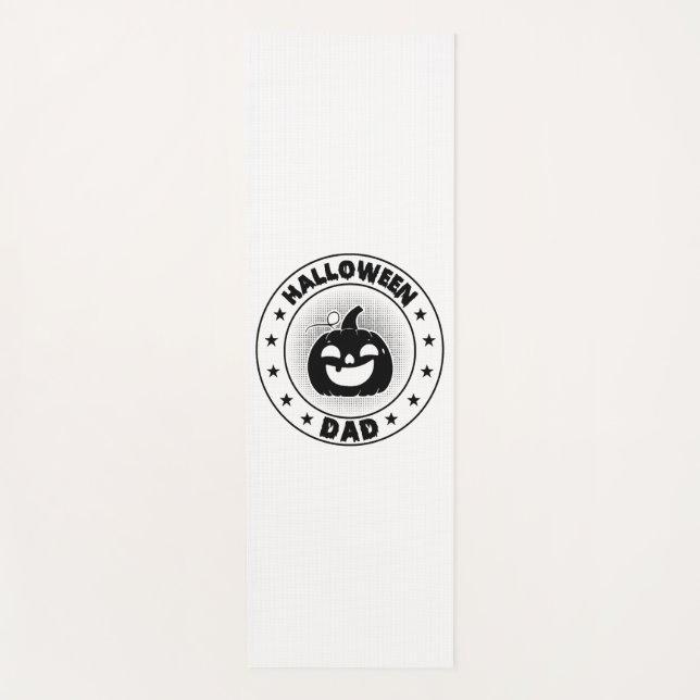 Funny Halloween Dad Halloween Pumpkin Yoga Mat (Front)