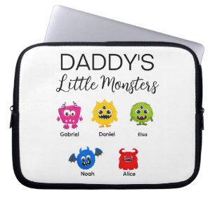 Funny Halloween Daddy's Little Monster  Laptop Sleeve