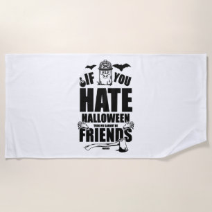 Funny Halloween design for the Halloween party Beach Towel