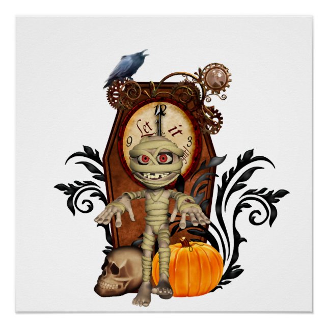 Funny halloween design poster (Front)