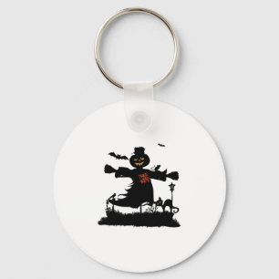 Funny halloween design with scarecrow keychain
