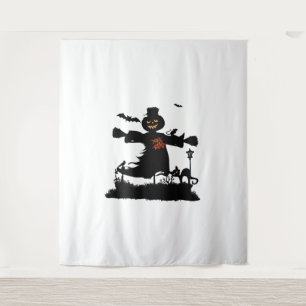 Funny halloween design with scarecrow tapestry