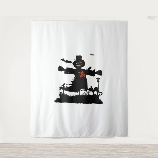 Funny halloween design with scarecrow tapestry (Front)