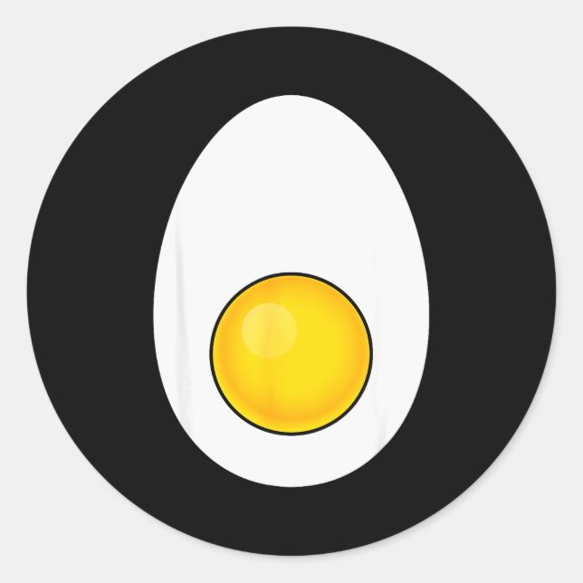 Funny Halloween Deviled Egg Costume Men Women Fun  Classic Round Sticker (Front)