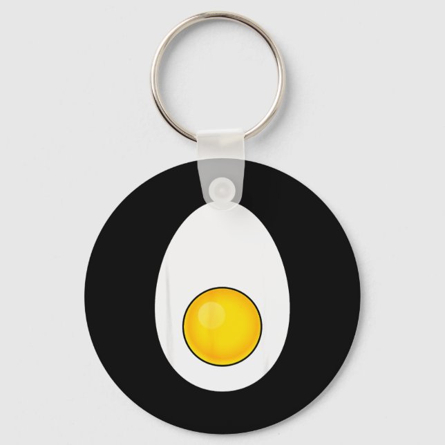 Funny Halloween Deviled Egg Costume Men Women Fun  Keychain (Front)