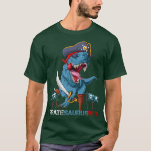 Funny Halloween Dinosaur Pirate Hat For Boys Men T T-Shirt